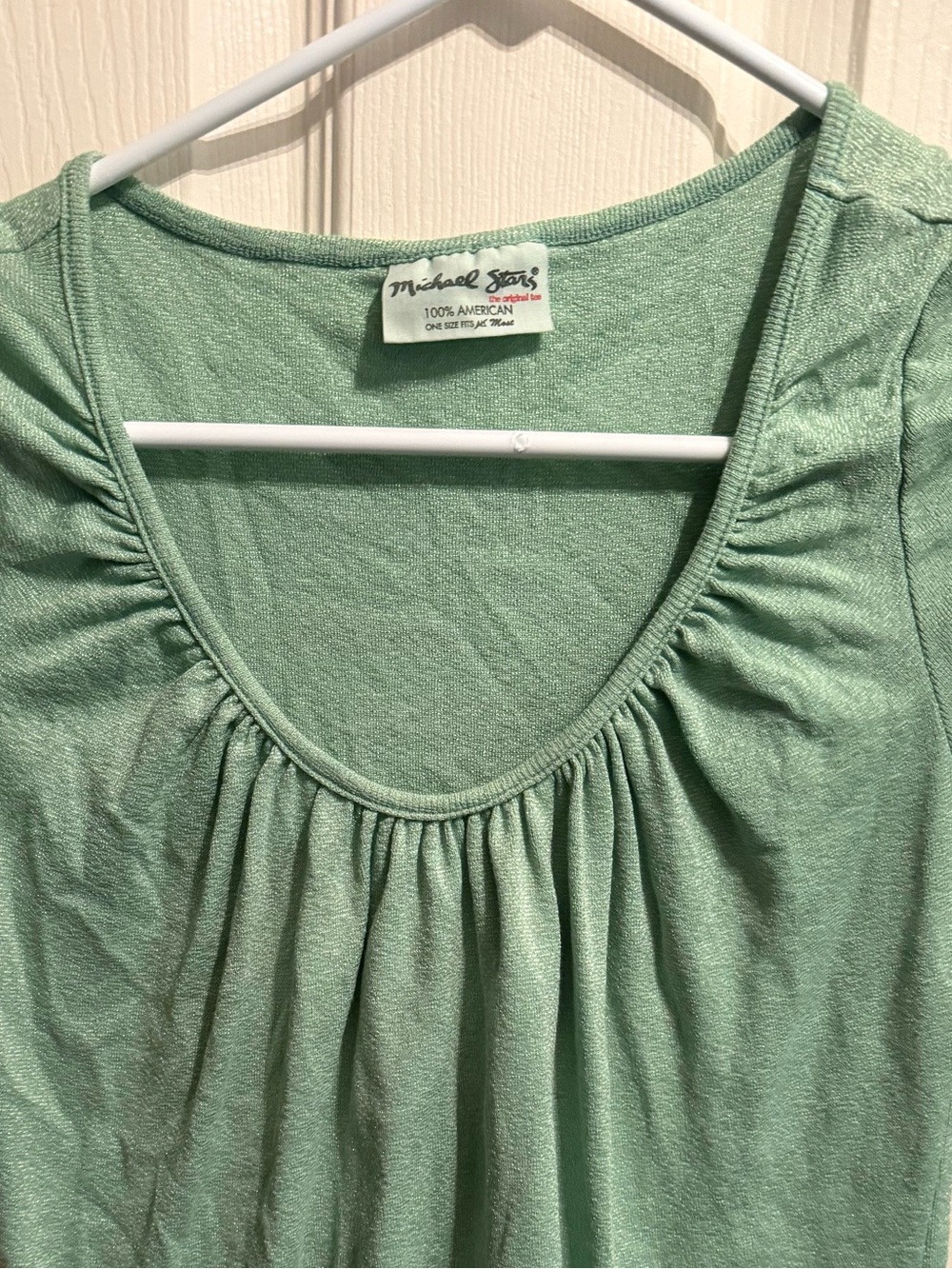 Michael Stars Sage Green Gathered Scoop Tank